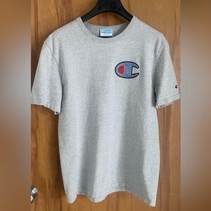 Champion Gray Tee with Iconic Logo. Vintage/90’s